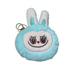 Labubu Plush Coin Purse Keychain Blue Bunny Bag Charm Cute Kawaii NWT